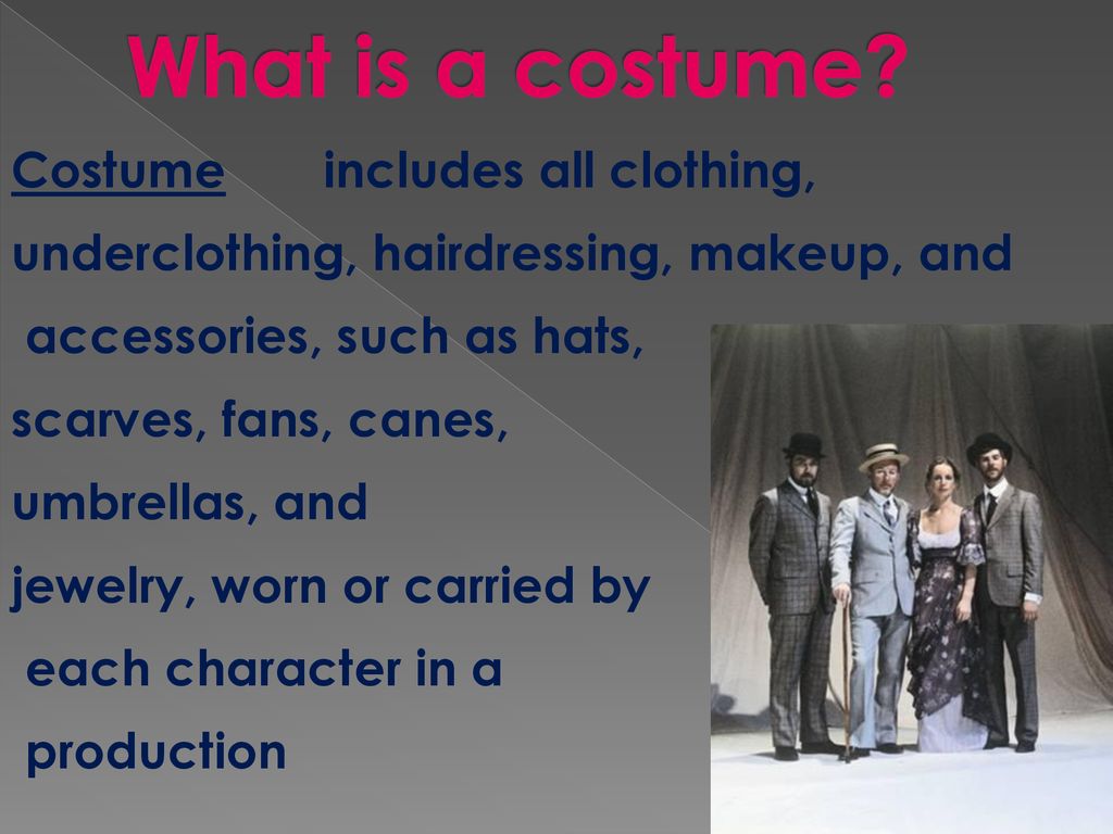 COSTUME DESIGN. ppt download